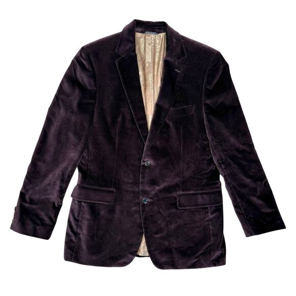 Hugo Boss Maselli Velvet Plum Purple Blazer Sportscoat 42L - Picture 1 of 11